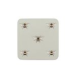 Sophie Allport - Bees Coasters, Set of 4, Heat Resistant, Cork Backed, Protect Furniture, Stylish & Neutral Print