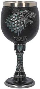 Nemesis Now Winter is Coming Game of Thrones Goblet 13cm Black, Resin w/Stainless Steel Insert, One Size