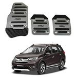 Oshotto 3 Pcs Non-Slip Manual CS-373 Car Pedals Kit Sports Pad Covers Set Compatible with Honda BRV/Mobilio (Silver)