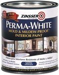 Zinsser 02704 Quart Satin Gloss Perma-White Mildew-Proof Bathroom Paint