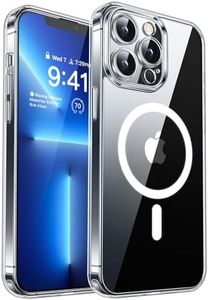 CANSHN Magnetic Compatible with iPhone 13 Pro Case, Upgraded [Full Camera Protection] [Compatible with Magsafe] Non-Yellowing Shockproof Protective Bumper Phone Case 6.1 inch - Clear