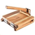 Large 10" Acacia Wood Tortilla Press Square - Ideal for Tortillas, Roti, Pizza and Quesadillas - Tortilla maker press, Pizza dough press, Roti maker, Quesadilla maker - Durable, Ergonomic and Easy to use