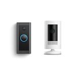 Ring Video Doorbell Wired with Ring Stick Up Cam Battery | White