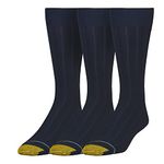 Gold Toe Men's Hampton 3 Pack Socks, Navy, 10-13