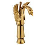 Wovier Shiny Polished Gold Swan Bathroom Sink Faucet, Single Handle Single Hole Vessel Lavatory Faucet,Basin Mixer Tap Tall Body with Supply Hose and Pop Up Drain Assembly