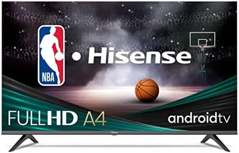 Hisense A4 Series 40-Inch Class FHD Smart Android TV with DTS Virtual X, Game & Sports Modes, Chromecast Built-in, Alexa Compatibility (40A4H, 2022 New Model) Black