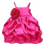 PINK WINGS Baby Girl Tutu Dress, First Birthday Tutu Knee Length Dress (0-3 Months, Magenta)