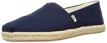 TOMS Blue Vegan Canvas Espadrilles-UK 3