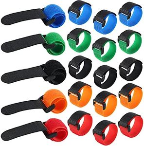 20 Pieces Fishing Rod Straps Fishing Rod Ties Fishing Pole Straps Fishing Belt Fishing Rod Holder Strap Fishing Pole Holders (Multi Color)