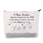 CMNIM Music Teacher Gifts Music Teacher Bag Makeup Cosmetic Pouch Music Teacher Appreciation Gifts for Women Music Teacher Travel Toiletry Bag Pencil Pouch, Music Teacher Cosmetic Bag