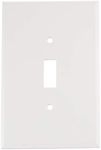 Leviton 88101 1-Gang Toggle Device Switch Wallplate, Oversized, Thermoset, Device Mount, White, 25-Pack