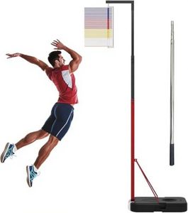LANBVIELT Floor Standing Vertical Jump Tester - 5-11.8ft Adjustable Height Measuring Trainer for Volleyball & Outdoor Use, Colored