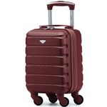 Flight Knight Ryanair Cabin Bags 40x20x25 Underseat 4 Wheel Hard Shell Suitcase Hand Luggage Bag Over 100 Airlines- British Airways Ryanair & easyJet Approved Carry-Ons Small Suitcase