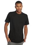 URBAN CLASSICS Stretch T-Shirt with Round Neckline, Basic Tee with Figure-Hugging Cut, Short-Sleeve Elastic Men's T-Shirt, Regular Fit, 100% Jersey Cotton, Colour: Black, Size: XL