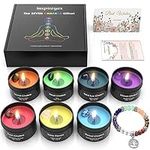 Inspireyes Candles with Premium Crystal and Healing Stones, Luxury Meditation Scented Candles Gift Set for Women Stress Relief, Spiritual Decor Healing Candles for Yoga, Aromatherapy