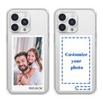 COOZEBRA Custom Personalized Phone Case Design Your Own Photo Phone Case Compatible with Apple iPhone 14 13 12 11 Pro Max Mini X XS XR 6 7 8 Plus SE (One Photo)