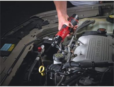 Milwaukee M12 Compact 3/8" Impact Ratchet Kit – 2Ah Battery, Charger, Bag, Red