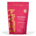 LEAN with Lilly Pre-Workout Natural Strawberry Flavour 250g. 25 Servings. Vegan Natural Energy Support with Vitamin C, B6 & B12. 170g Plant Caffeine. Low Sugar, No Sucralose or Artificial Sweeteners