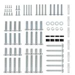 Polarduck Universal TV Mounting Hardware Kit: Fits All TVs Up to 80 inch - Includes M4 M5 M6 M8 Screws Washers & Spacers - Works with Any TV Wall Bracket Monitor & TV Stand | 88 PCS Pack Silver