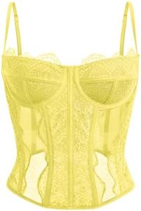 Dealmore Corset Tops for Women Going Out Fall Fashion Crop Sexy Lace Outfit