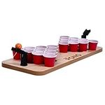 MEANT2TOBE MeantToBe Mini Beer Pong Table Set of 29 - Drinking Games for Party - Includes 25 Shot Cups, 2 Plastic Shooters, 1 Ball and 1 Solid Wooden Board - Party Game for Beach and Pool