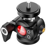 Nycetek Tripod Ball Head with 1/4" Screw, Small Tripod Mount Adapter 360 Degree Rotatable, Mini Tripod Head with Cold Shoe