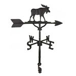 Montague Metal Products 32-Inch Weathervane with Satin Black Moose Ornament