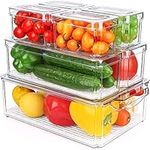 Feshory 7 Pack Clear Stackable Frid