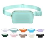 Lulu Bag for Women Men with Adjustable Strap，Fanny Pack Lemon Dupes are Everywhere, Waterproof Crossbody Fashion Waist Bag for Workout Hiking Running Travel (Mint Green)