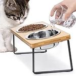 Elevated Cat Bowls for Food and Wat