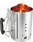 GFTIME Rapidfire Chimney Starter for Weber 7416, BBQ Chimney Starter for Camping Grilling, Charcoal Briquettes Lighter, BBQ Accessories for Weber, 30cm H & 19CM DIA