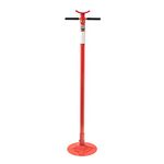 Sunex 6809A, Underhoist Support Stand, ¾ Ton Capacity, 12 Inch Diameter Base, Contoured Saddle, Bearing Mounted Spin Handle, Self-Locking ACME Threaded Screw, Supports Vehicle Components