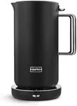 Aarke Stainless Steel Kettle - Perfect for Coffee and Tea Maker Enthusiasts, Non-Drip Spout, Double-Wall Construction, Dry Boil Protection, Heat-Safe Handle, LED Cool-Down Indicator, 1.2L (Black)