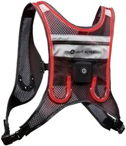 Light Active Night Vest - Reflective Safety Vest for Biking Running Jogging - LED Vest - Light Up Vest for Safety (Black XL/XXL)
