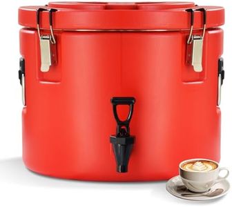 Carivia 20L/5Gal Insulated Beverage Dispenser, Ice & Hot Drink Dispenser with Spout Spigot and Portable Handles,Thermal Hot and Cold Drink Server Dispenser for Restaurant Drink Shop