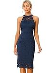 Allegra K Halter Formal Dress for W