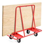 Happytools Drywall Cart Dolly - Heavy Duty Sheetrock Panel Carrier w/ Universal Wheels & Protective Sloping Angle, Drywall Carrying Tool for Home, Warehouse, Garage