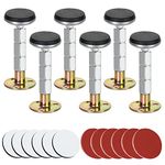 JMIATRY 6 Pcs Headboard Stoppers, 84-113mm Adjustable Threaded Bed Frame Anti-Shake Tool, Bedside Anti-Shake Telescopic Support Stabilizer for Cabinets, Beds and Sofas