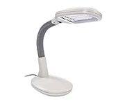 Neez Desk Lamp for Reading Table, Bedside, Office Study, Craft, and Hobby Lights with Adjustable 27w Replacement Daylight Natural Bulb & Gooseneck Arm