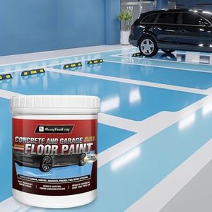 Professional Floor or Wall Paint Kit (bright blue, 5 gallon, 800-1000 sq.ft) - Acrylic Concrete Coating for Garages & Indoor,outdoor | Single Component Formula | Scratch Resistant & Low VOC | Indoor and outdoor compatiblee