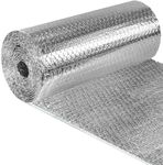 Reflective Window Insulation Sheet 15.7In x 16.4Ft for Summer & Winter Thermal Bubble Foil Insulation Cover Radiant Barrier Roll for RV, Wrap, Attic, Roof, Car, Garage (40x500cm)