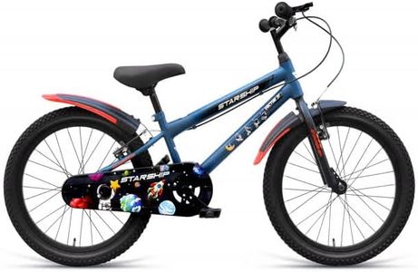 Ninety one Starship Kids Cycle in 20t Wheel Size in matt Blue Colour in Alloy Steel Frame for Age Group 7 to 9 Years