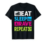 Eat Sleep Rave Repeat Trippy Techno EDM Rave Music Lover T-Shirt