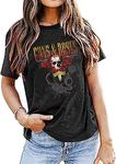 RANLUP Women's Guns N' Roses Tee Shirt Summer Short Sleeve Cute Graphic Loose Tees Tops