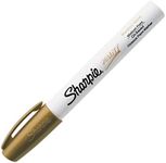 Sharpie Oil-Based Paint Marker, Medium Point, Metallic Gold, 1 Count - Great for Rock Painting