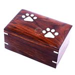 Hind Handicrafts Rosewood Pet Urn Peaceful Pet Memorial Keepsake Urn, Photo Box Cremation Urn for Dogs,Cats, Keepsake Urns for Ashes, Wooden Box Urn (Large : 9" x 5.5" x 4.5" - 160lbs or 72kg)