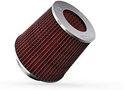 K&N 4-Inch Round Tapered Air Intake Filter - Washable, High Performance, 3" or 3-1/2" or 4" adjustable fitting