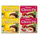 Fruity Choco Pie Combo - Mango & Strawberry Choco Pie, 4x12 pc Pack | Centre-Filled Chocolate Biscuit