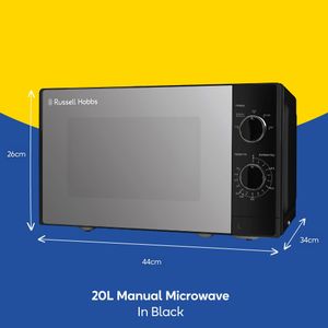 Russell Hobbs 20L Microwave Oven – 800W Countertop Kitchen Appliance