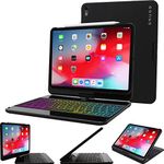 Snugg iPad Air 5th Generation Case with keyboard 2022 / iPad Air Case 4th Generation Keyboard/iPad Pro 11 Keyboard, Backlit Bluetooth 360° Rotatable Keyboard for Apple iPad Air Keyboard - Black